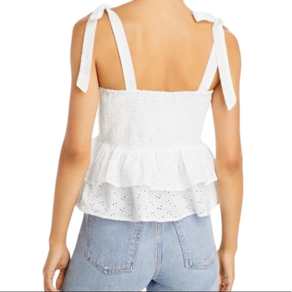 Lost + Wander Eyelet Peplum Crop Top - Picture 2 of 10
